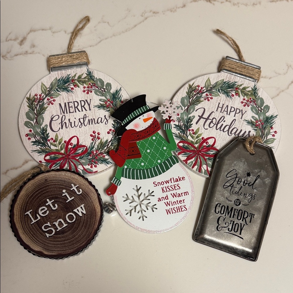“Vintage” Christmas Ornament Bundle of 5